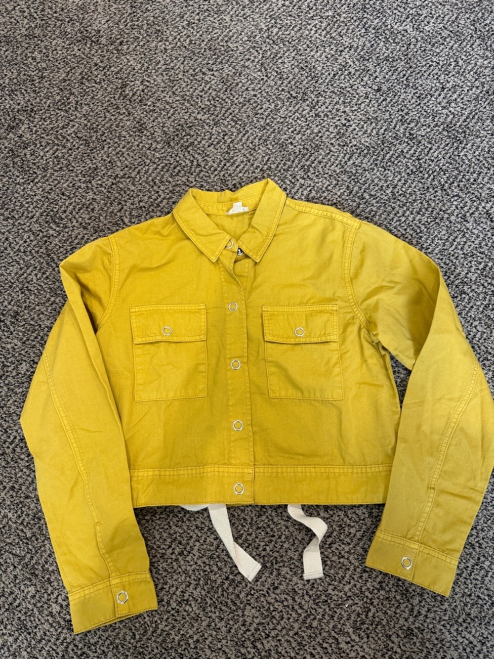 Hem & Thread Mustard Yellow Crop Jacket